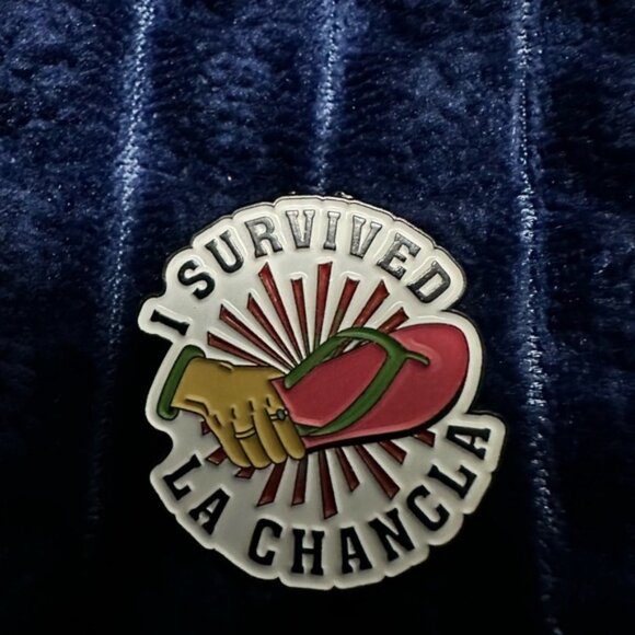 I Survived La Chancla Enamel Pin - Picture 2 of 6